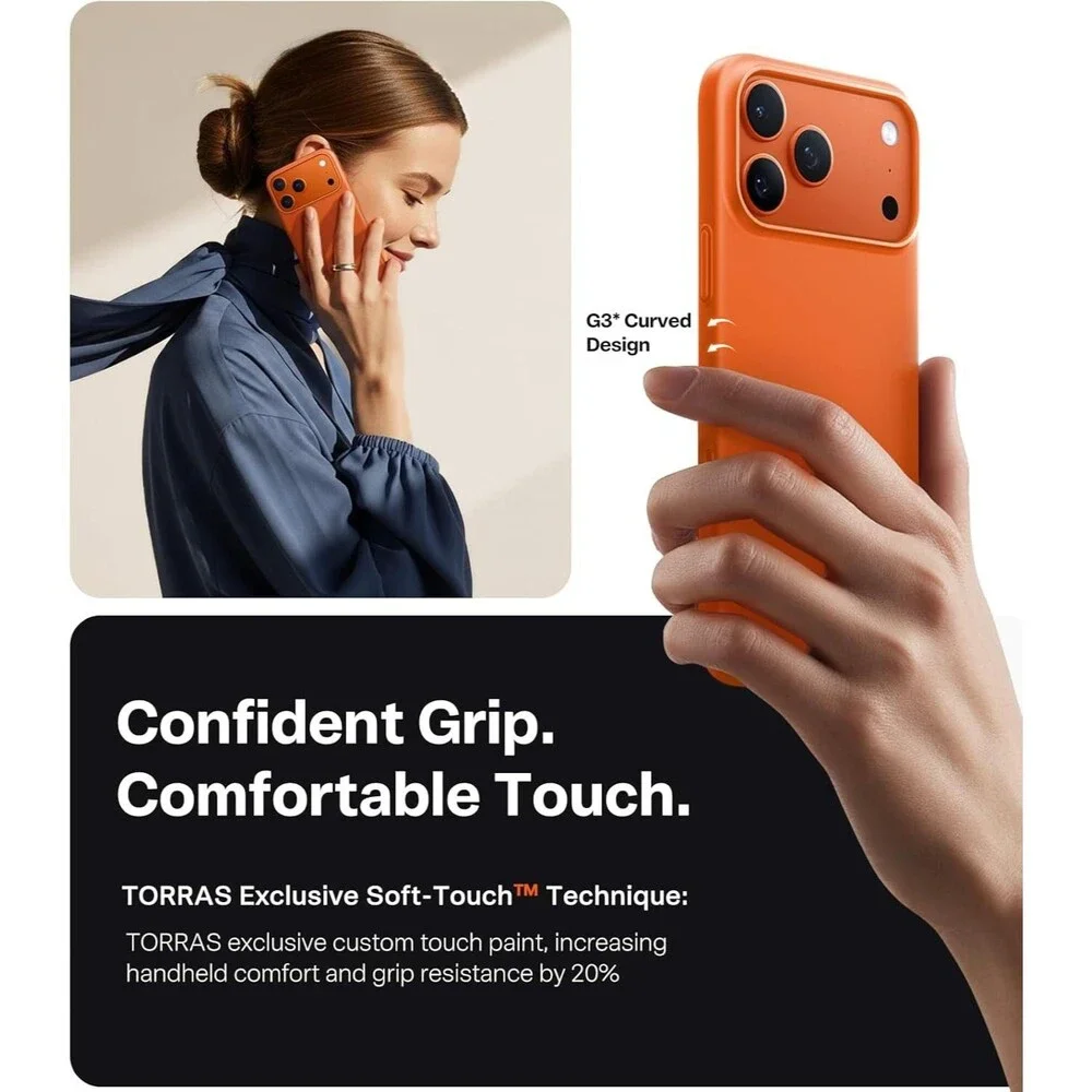 TORRAS Magnetic Slim Fit for iPhone 17 Pro Case 6.3 inch, Ultra-Thin